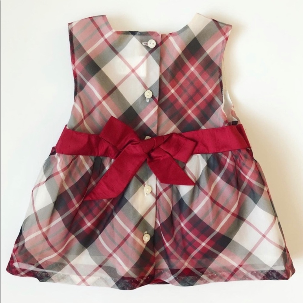 Janie and Jack plaid holiday red dress - Picture 2 of 4